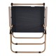 Πολυθρόνα παραλίας-camping πτυσσόμενη από μέταλλο/ύφασμα σε χρώμα μπεζ/μαύρο 54x53x80
