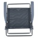Πολυθρόνα παραλίας-camping πτυσσόμενη από μέταλλο/ύφασμα σε χρώμα σκούρο γκρι 55x62x71