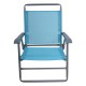 Πολυθρόνα παραλίας-camping πτυσσόμενη από μέταλλο/ύφασμα σε χρώμα γαλάζιο 55x62x71