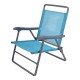 Πολυθρόνα παραλίας-camping πτυσσόμενη από μέταλλο/ύφασμα σε χρώμα γαλάζιο 55x62x71