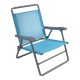 Πολυθρόνα παραλίας-camping πτυσσόμενη από μέταλλο/ύφασμα σε χρώμα γαλάζιο 55x62x71
