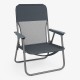 Πολυθρόνα παραλίας-camping πτυσσόμενη από μέταλλο/ύφασμα σε χρώμα γκρι 53x58x70