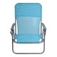 Πολυθρόνα παραλίας-camping πτυσσόμενη από μέταλλο/ύφασμα σε χρώμα γαλάζιο 53x58x70