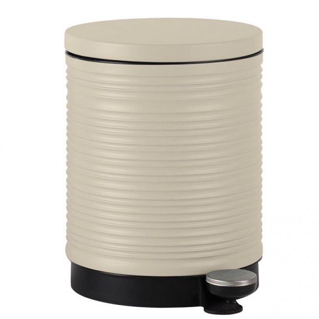 Καλάθι μπάνιου soft close από μέταλλο σε χρώμα μπεζ ματ 5l 28.8x20.5x26.6