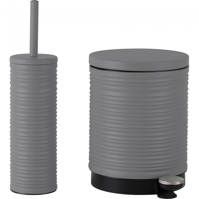 Καλάθι μπάνιου soft close από μέταλλο σε χρώμα γκρι 5l 28.8x20.5x26.6