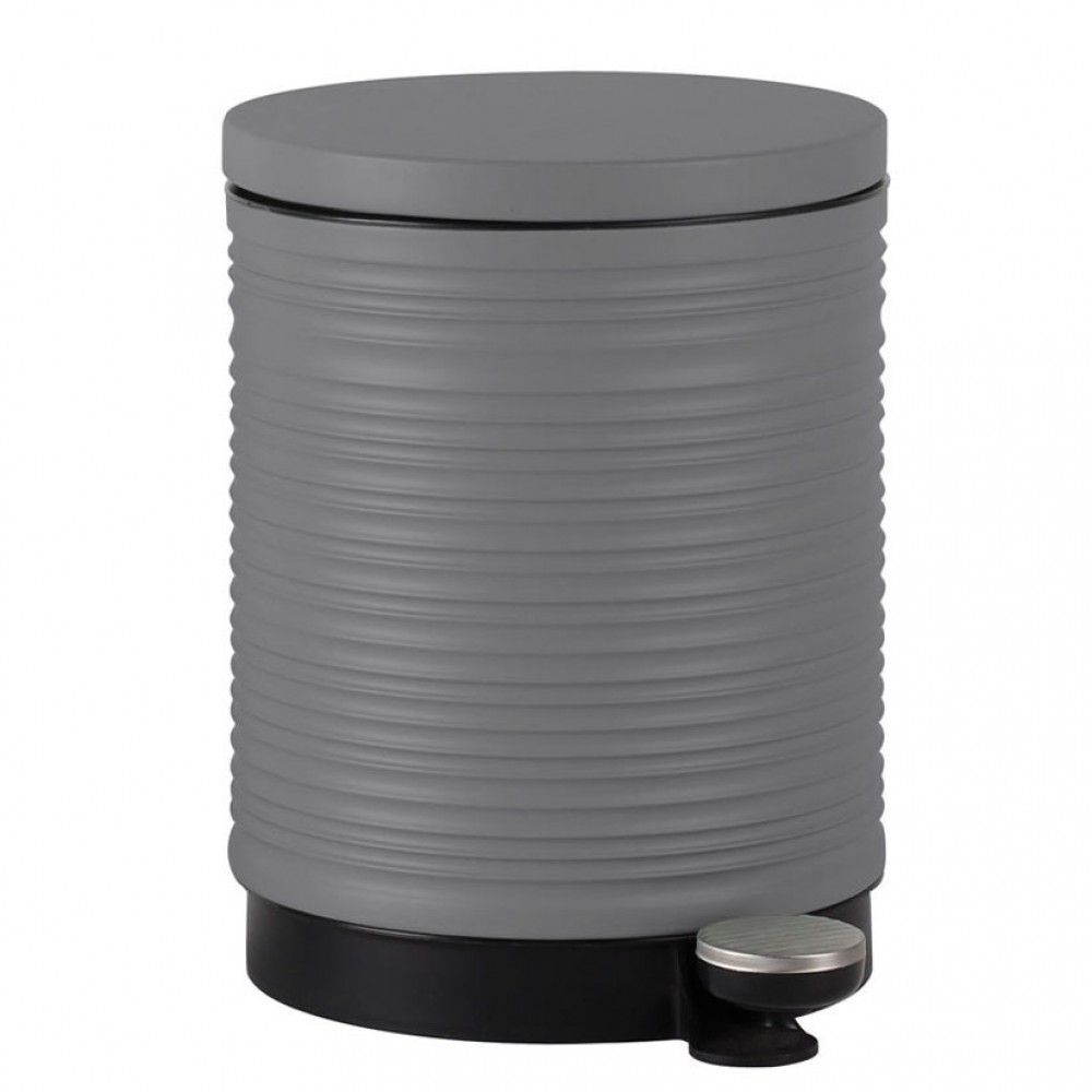 Καλάθι μπάνιου soft close από μέταλλο σε χρώμα γκρι 5l 28.8x20.5x26.6