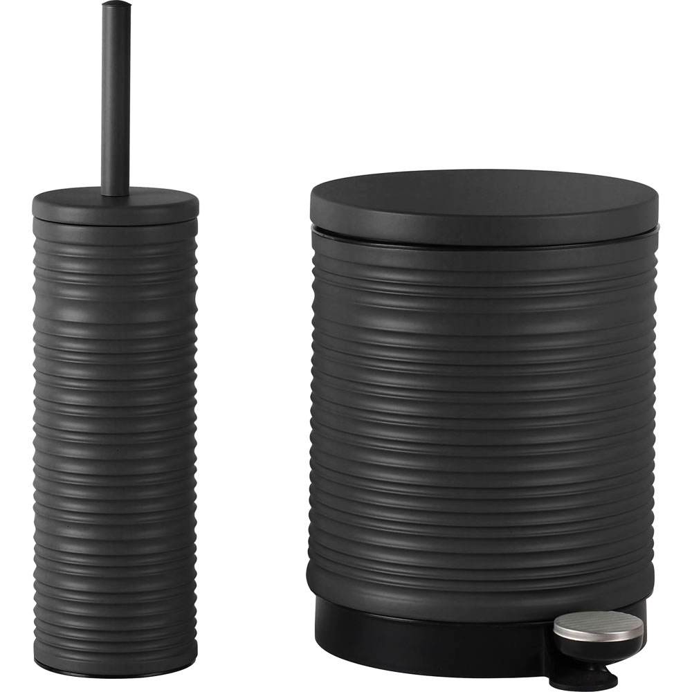 Καλάθι μπάνιου soft close από μέταλλο σε χρώμα ανθρακί 5l 28.8x20.5x26.6