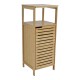 Ντουλάπι-στήλη με ράφια από ξύλο μπαμπού σε χρώμα φυσικό 30x30x79