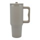 Ποτήρι θερμός ανοξείδωτο με καλαμάκι σε χρώμα taupe 1,2lt 9.8x26