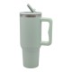 Ποτήρι θερμός ανοξείδωτο με καλαμάκι σε χρώμα μέντα 1,2lt 9.8x26
