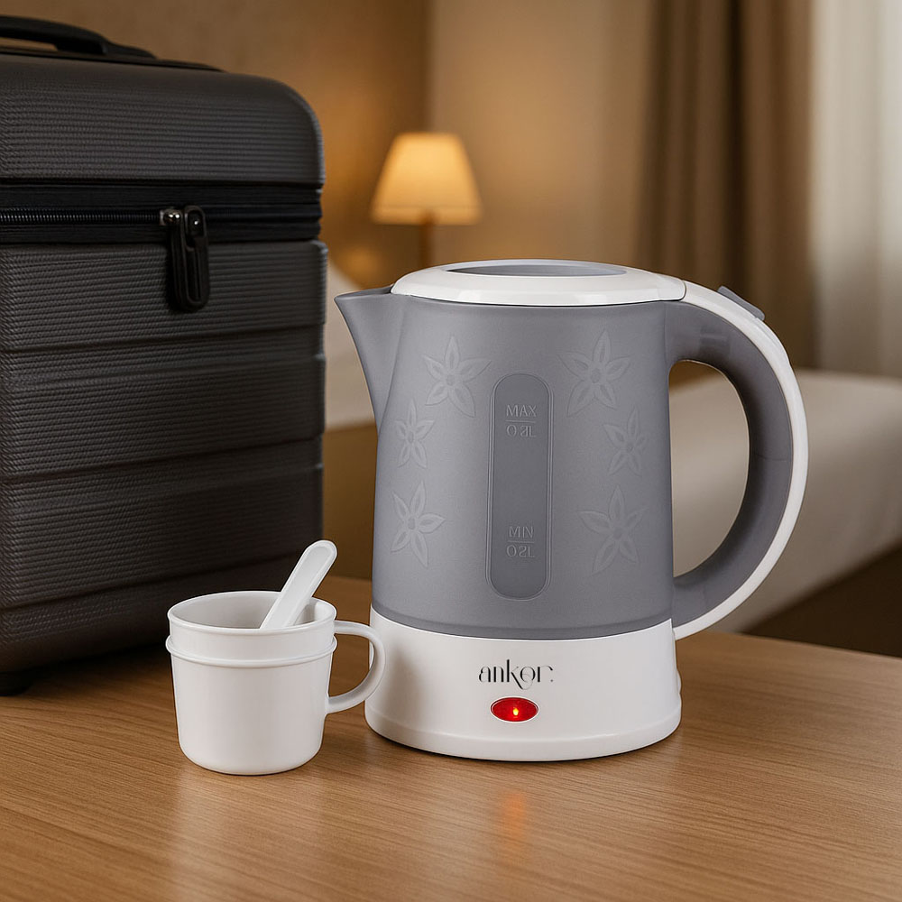 Βραστήρας σε χρώμα γκρι/λευκό 0,6lt 650W