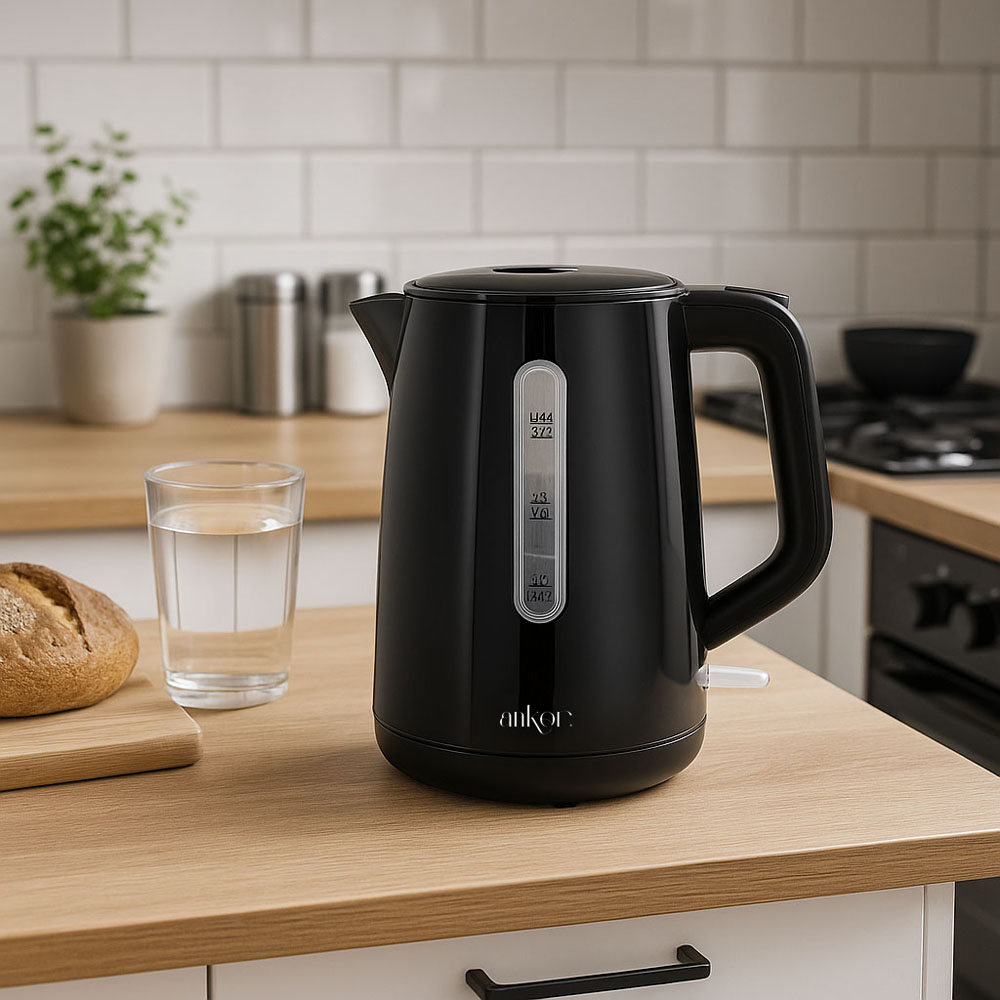 Βραστήρας σε χρώμα μαύρο 1,7lt 2200W