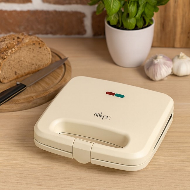 Τοστιέρα 2 θέσεων σε χρώμα μπεζ 750W