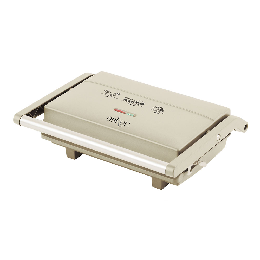 Τοστιέρα ψηστιέρα grill 2 θέσεων σε χρώμα μπεζ 1300W