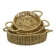 Σετ 3 καλάθια από σχοινί σε χρώμα φυσικό