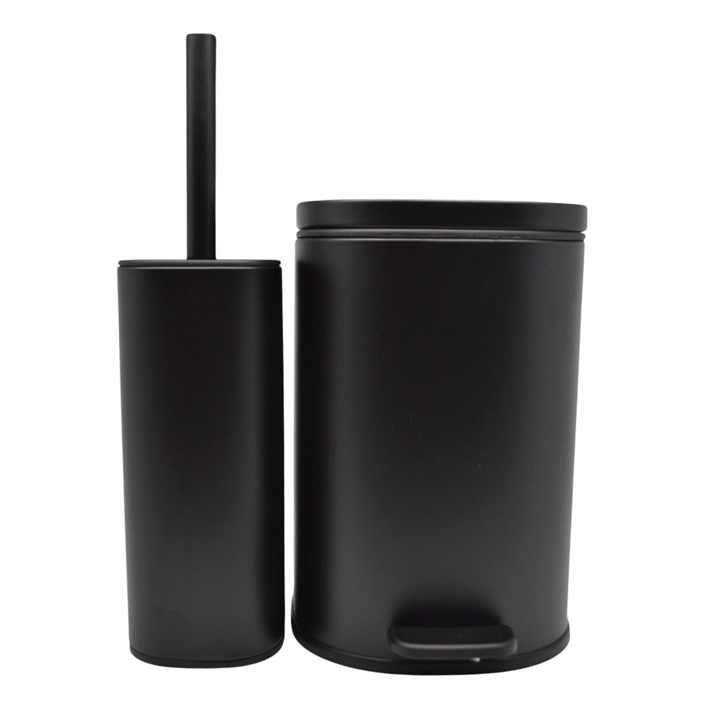 Σετ καλάθι μπάνιου-πιγκάλ "ANYDAY" soft close/finger print proof σε χρώμα μαύρο ματ 5lt