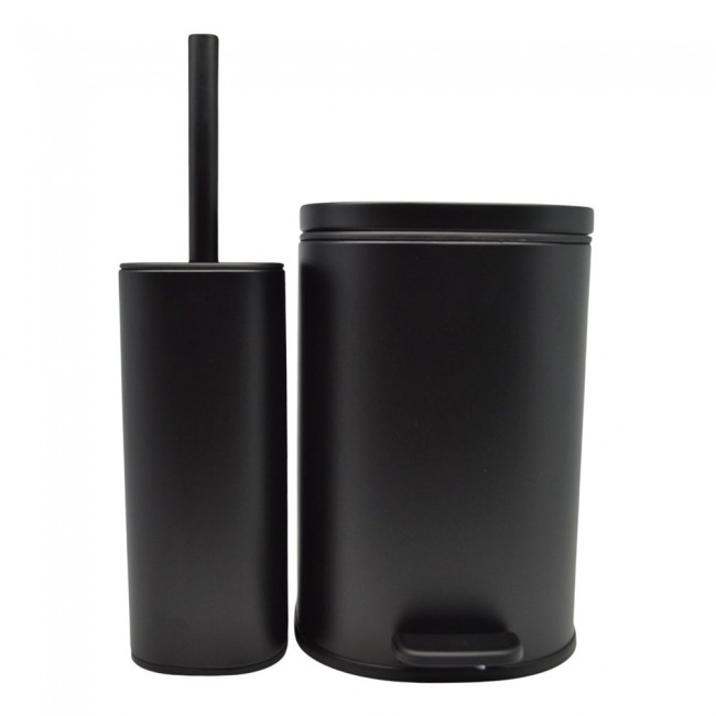 Σετ καλάθι μπάνιου-πιγκάλ "ANYDAY" soft close/finger print proof σε χρώμα μαύρο ματ 5lt