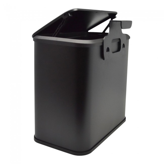 Κάδος απορριμάτων inox σε χρώμα μαύρο 5lt 25x15.1x24.7