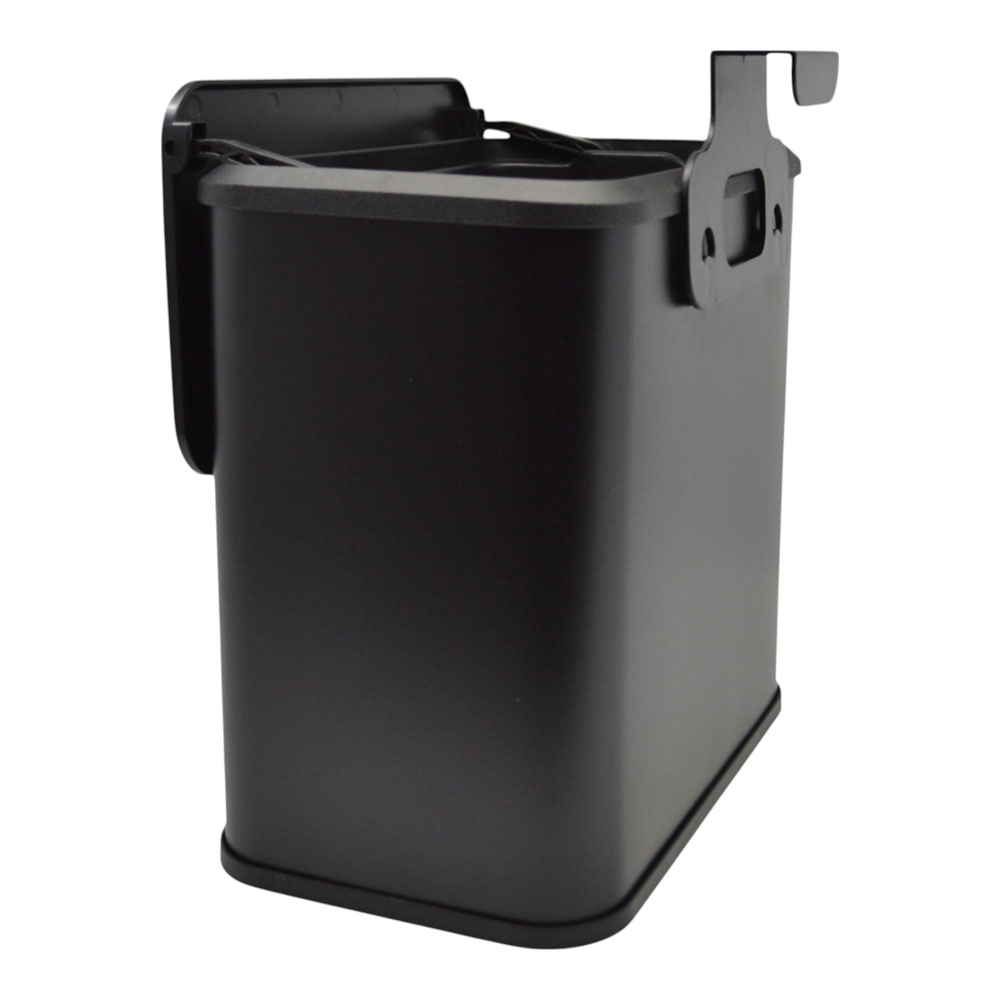 Κάδος απορριμάτων inox σε χρώμα μαύρο 5lt 25x15.1x24.7