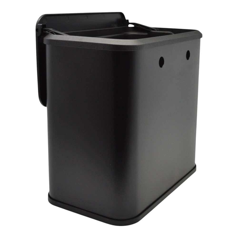 Κάδος απορριμάτων inox σε χρώμα μαύρο 5lt 25x15.1x24.7