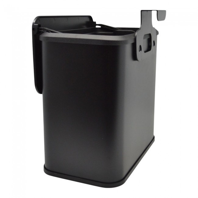Κάδος απορριμάτων inox σε χρώμα μαύρο 5lt 25x15.1x24.7
