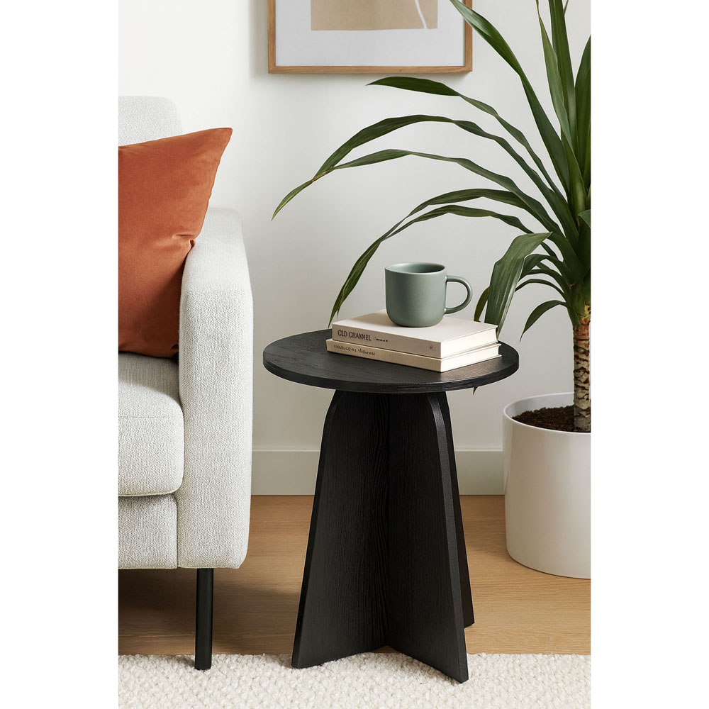 Τραπέζι βοηθητικό από ξύλο σε χρώμα μαύρο 40x40x50