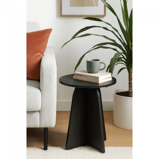 Τραπέζι βοηθητικό από ξύλο σε χρώμα μαύρο 40x40x50