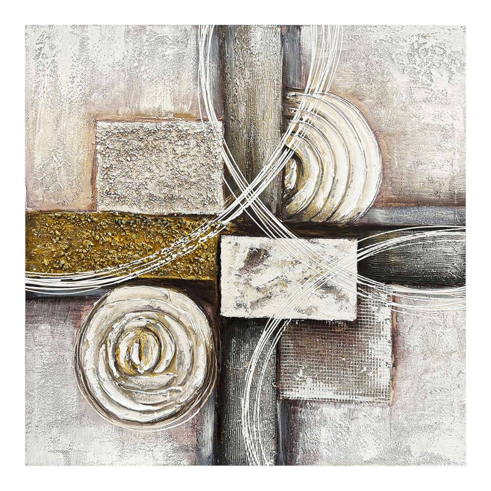 Πίνακας ελαιογραφία σε καμβά με γεωμετρικό σχέδιο 80x80