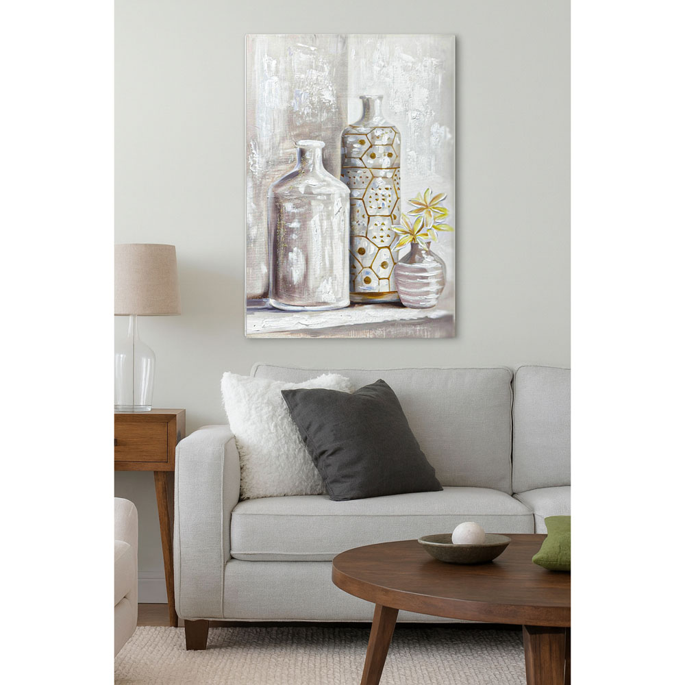 Πίνακας ελαιογραφία σε καμβά με σχέδιο βάζα 60x90