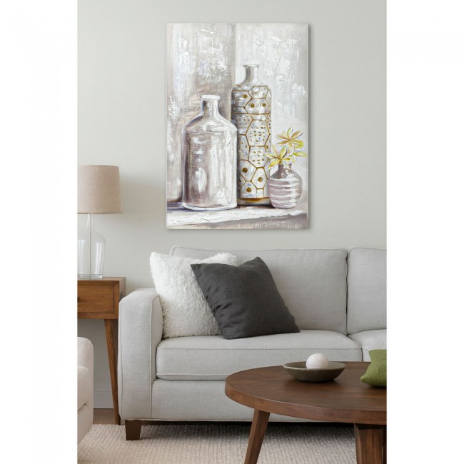 Πίνακας ελαιογραφία σε καμβά με σχέδιο βάζα 60x90