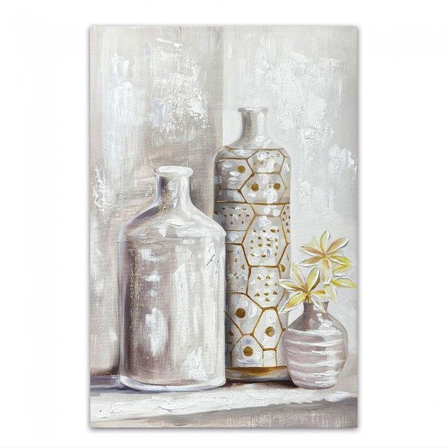 Πίνακας ελαιογραφία σε καμβά με σχέδιο βάζα 60x90