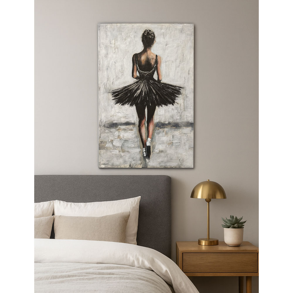 Πίνακας ελαιογραφία σε καμβά με σχέδιο μπαλαρίνα 60x90