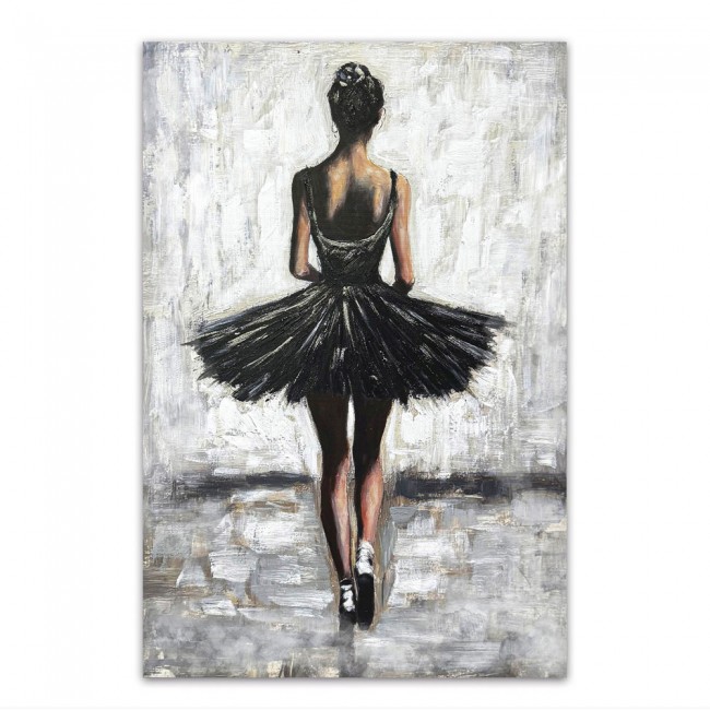 Πίνακας ελαιογραφία σε καμβά με σχέδιο μπαλαρίνα 60x90