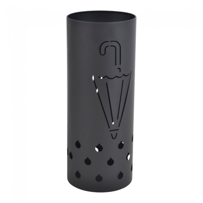 Ομπρελοθήκη από μέταλλο σε χρώμα μαύρο ματ 20x20x50