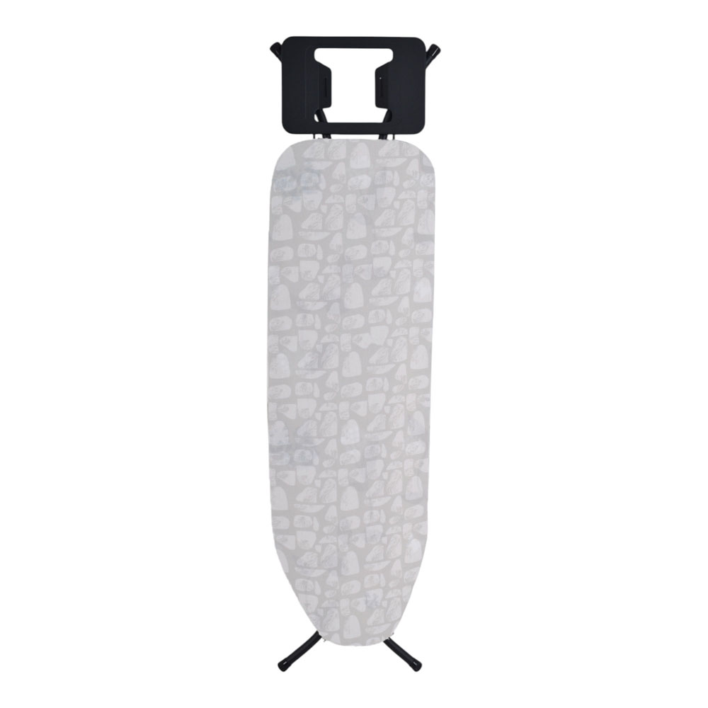 Σιδερώστρα από μέταλλο σε χρώμα μαύρο ματ 132x34x60/88