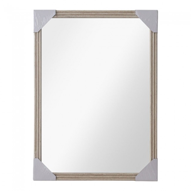 Καθρέπτης τοίχου με πλαστικό πλαίσιο σε χρώμα μπεζ γκρι 50x70