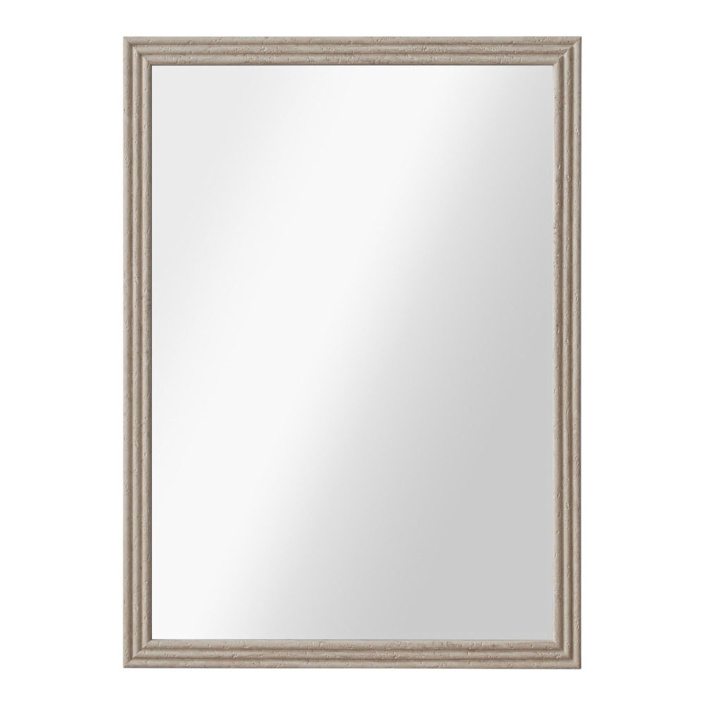 Καθρέπτης τοίχου με πλαστικό πλαίσιο σε χρώμα μπεζ γκρι 50x70