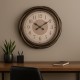 Ρολόι τοίχου πλαστικό σε χρώμα καφέ vintage 50x51x4.4