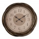 Ρολόι τοίχου πλαστικό σε χρώμα καφέ vintage 50x51x4.4