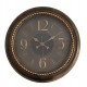 Ρολόι τοίχου πλαστικό σε χρώμα καφέ vintage 55.9x55.9x5.6