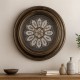 Ρολόι τοίχου πλαστικό σε χρώμα καφέ vintage 60.2x60.2x5.6