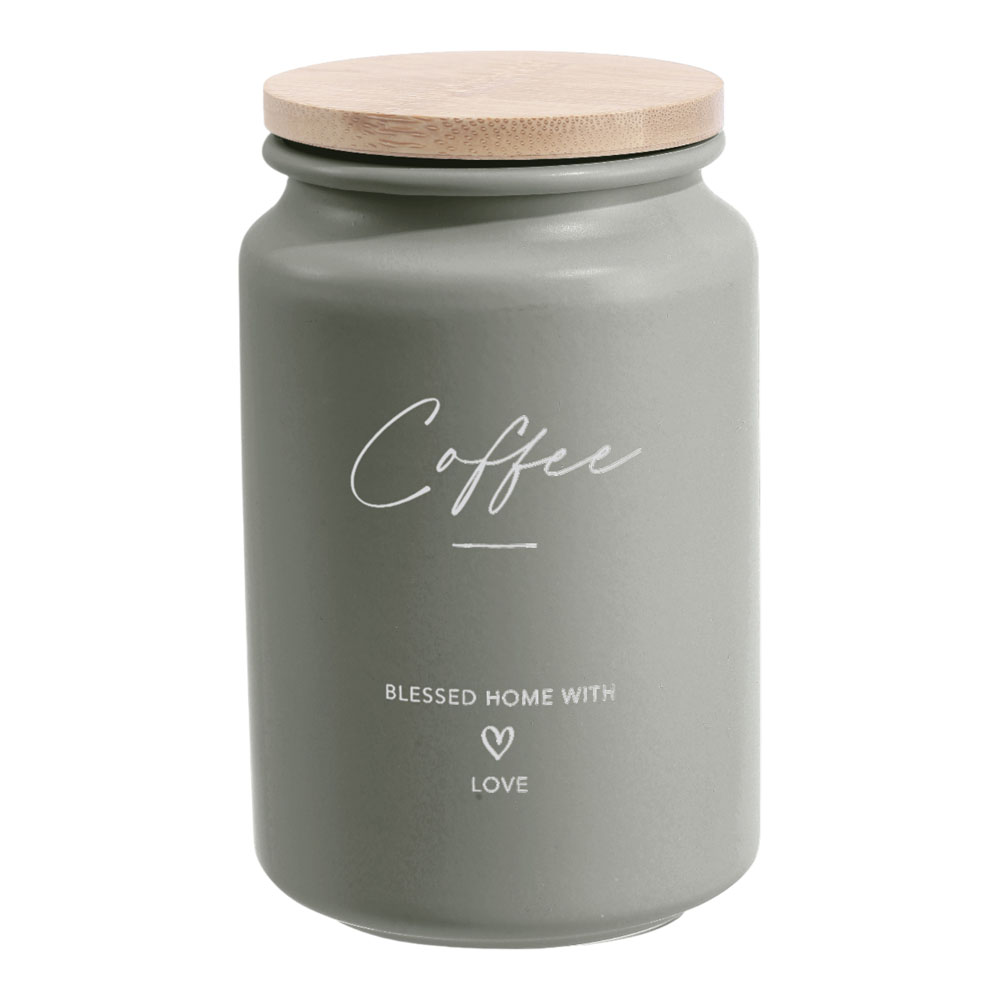 Σετ βάζα αποθήκευσης 2 μχ από μέταλλο/μπαμπού σε χρώμα λαδί/φυσικό 9,5x15,2