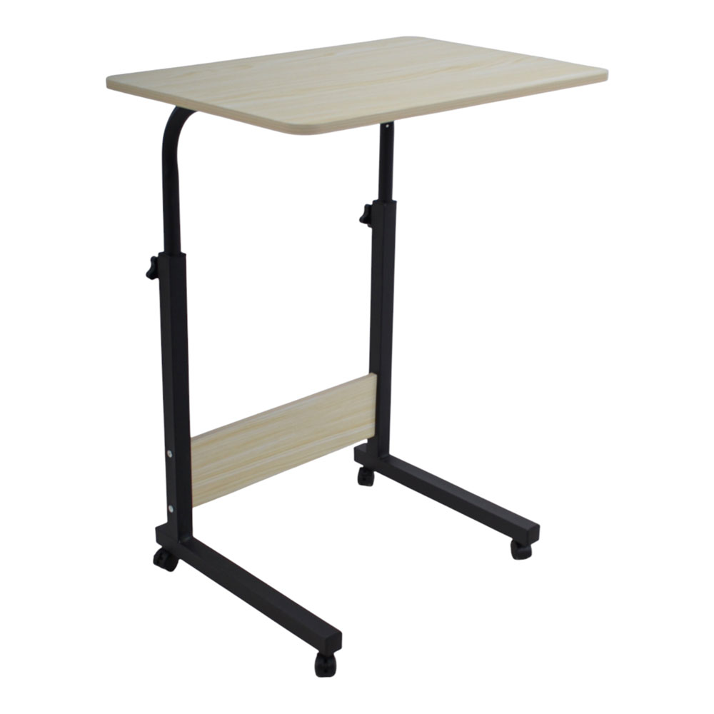 Τραπέζι τροχηλάτο από μέταλλο σε χρώμα φυσικό 60x40x89