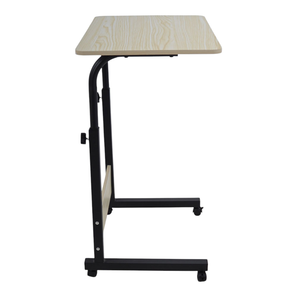 Τραπέζι τροχηλάτο από μέταλλο σε χρώμα φυσικό 60x40x89