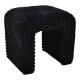 Σκαμπό από βελούδο ύφασμα σε χρώμα μαύρο 43x35x41
