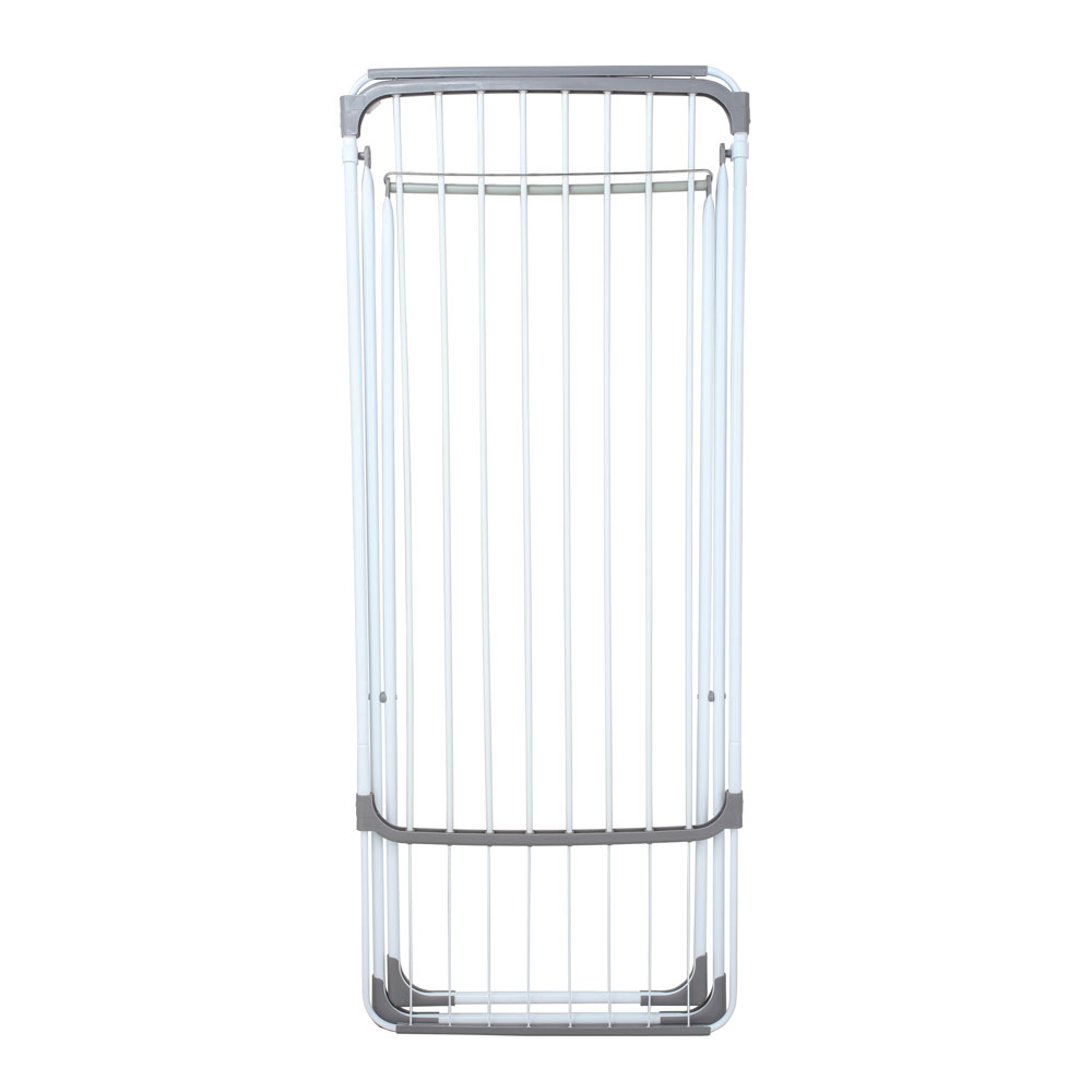 Απλώστρα δαπέδου επεκτεινόμενη/πτυσσόμενη από μέταλλο σε χρώμα άσπρο/γκρι 176x55x94