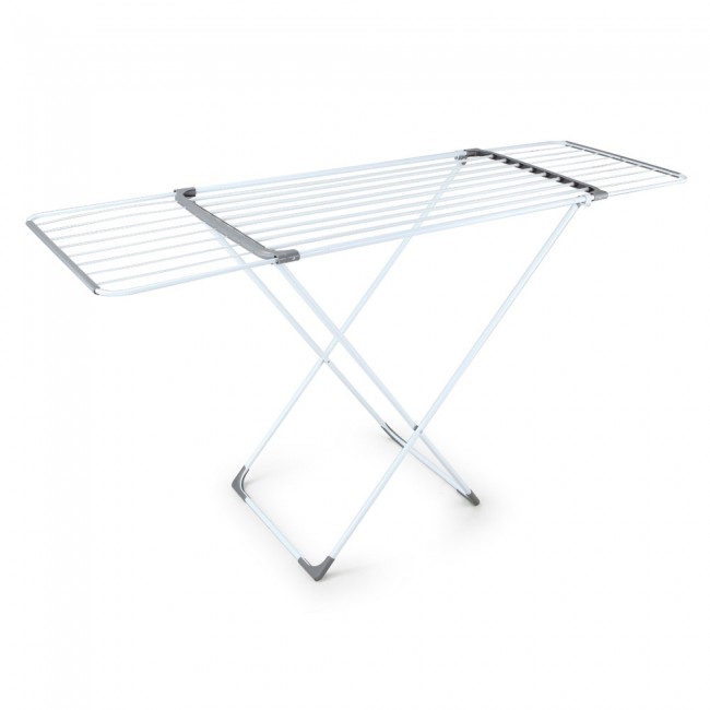 Απλώστρα δαπέδου επεκτεινόμενη/πτυσσόμενη από μέταλλο σε χρώμα άσπρο/γκρι 176x55x94