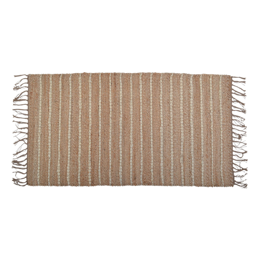 Χαλί από ψάθα/βαμβάκι σε χρώμα φυσικό 70x140