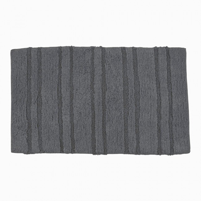 Χαλί μπάνιου από βαμβάκι σε χρώμα γκρι 50x80