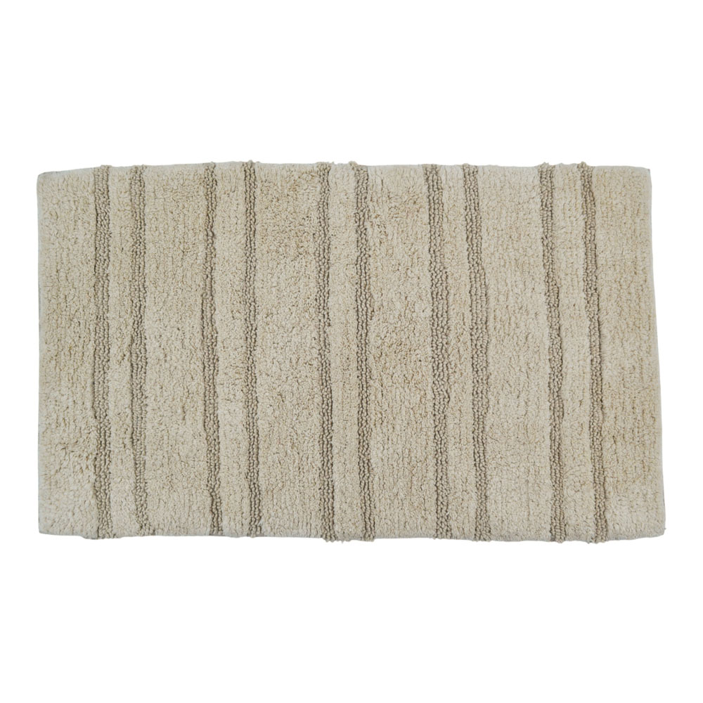 Χαλί μπάνιου από βαμβάκι σε χρώμα μπεζ 50x80